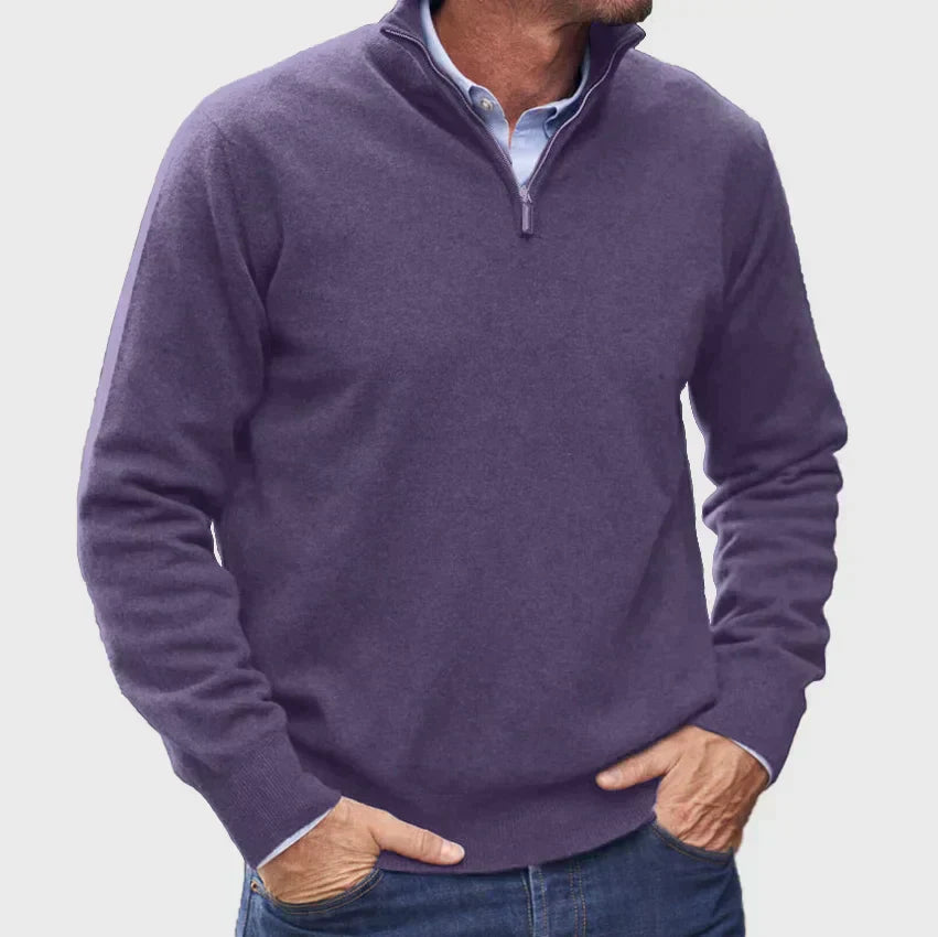 Maglione in Cashmere con Zip